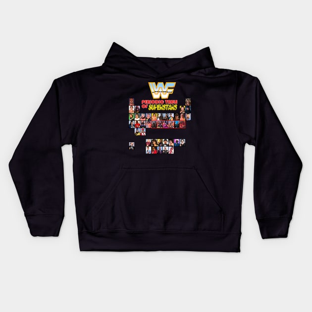 Periodic Table of Superstars Kids Hoodie by Meat Beat